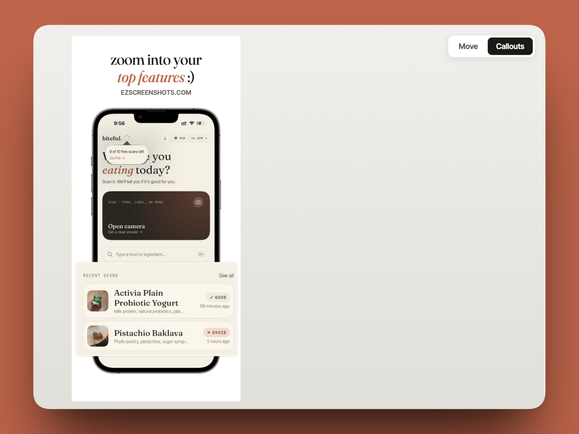 Screenshot with callout zoom bubble highlighting a UI detail